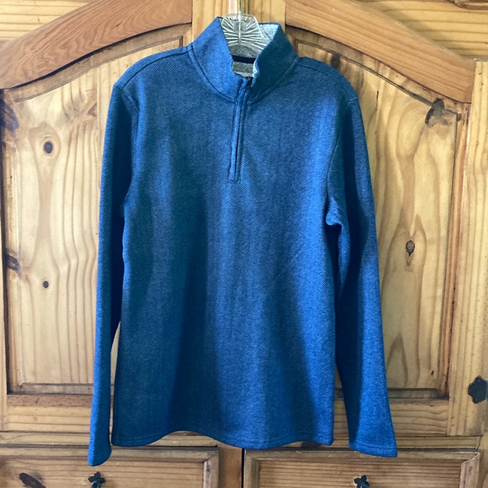 Men Thomas Sterling blue long sleeve 1/4 zip pullover sweater size S - NWT